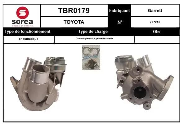 Компрессор, наддув STARTCAR TBR0179
